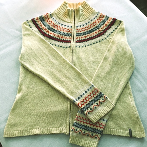 Columbia Sweaters - Columbia Fair Isle Zip Front Cardigan (XL)